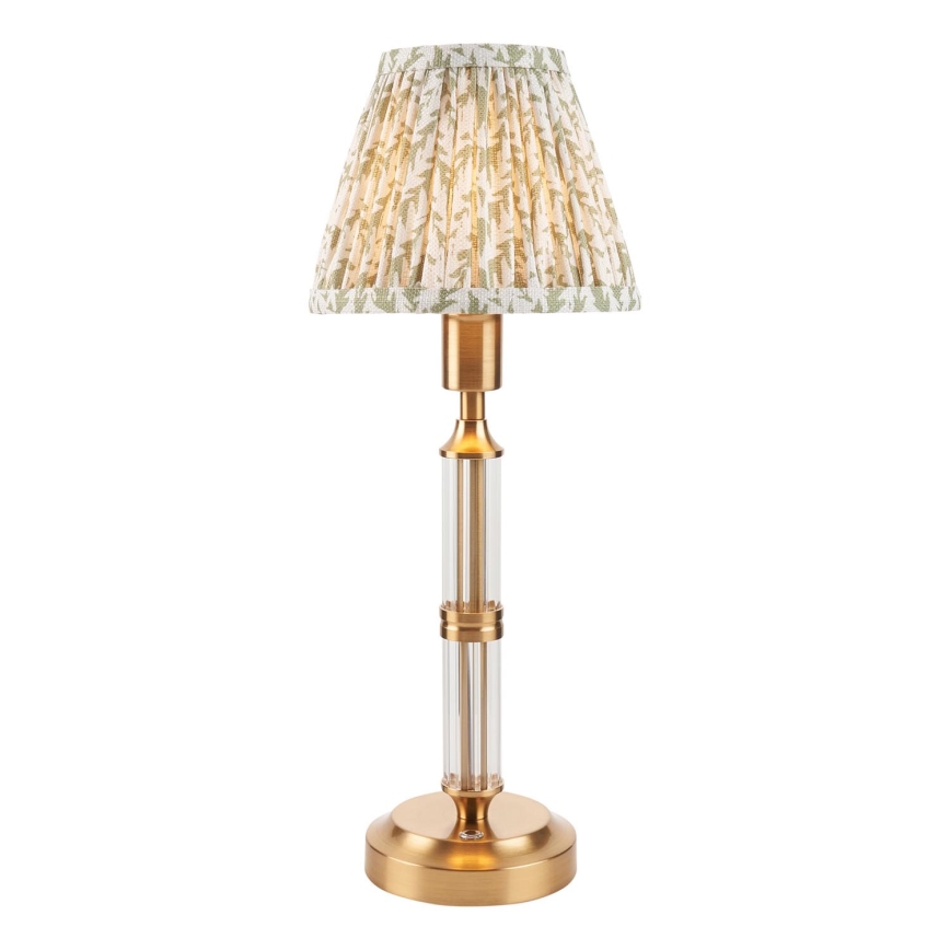 Endon 114838 - LED punjiva stolna lampa s prigušivanjem svjetla MORTON LED/1,5W/5V 3600 mAh mesing/zeleno