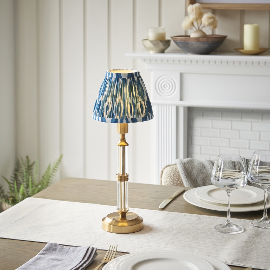 Endon 114846 - LED Prigušiva punjiva stolna lampa MORTON LED/1,5W/5V 3600 mAh mesing/plava