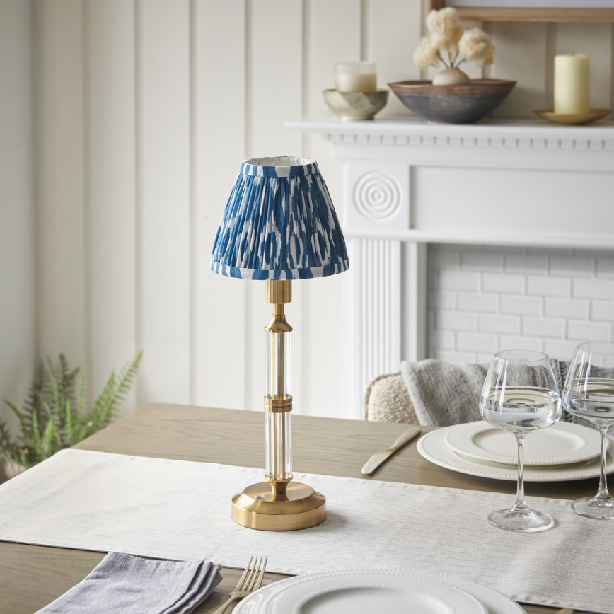 Endon 114846 - LED Prigušiva punjiva stolna lampa MORTON LED/1,5W/5V 3600 mAh mesing/plava