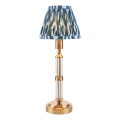 Endon 114846 - LED punjiva stolna lampa s prigušivanjem MORTON LED/1,5W/5V 3600 mAh mesing/plava