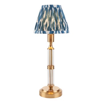 Endon 114846 - LED punjiva stolna lampa s prigušivanjem MORTON LED/1,5W/5V 3600 mAh mesing/plava