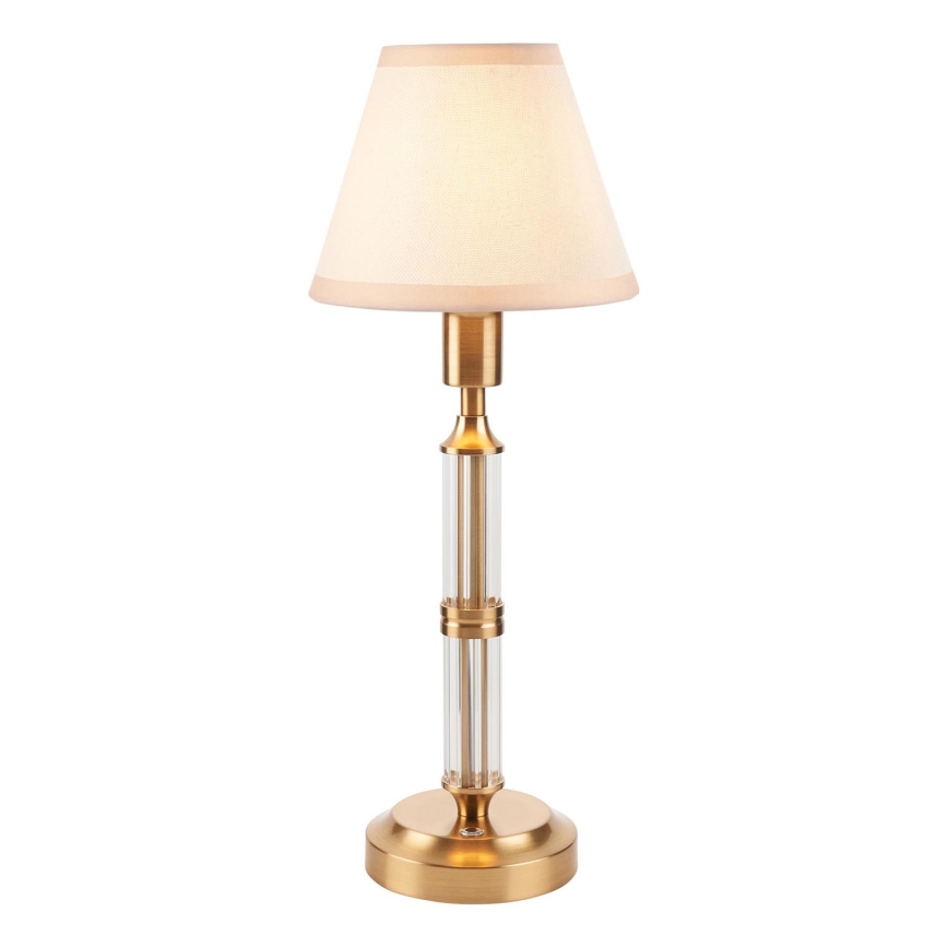 Endon 114849 - LED Prigušiva punjiva stolna lampa MORTON LED/1,5W/5V 3600 mAh mesing/bež