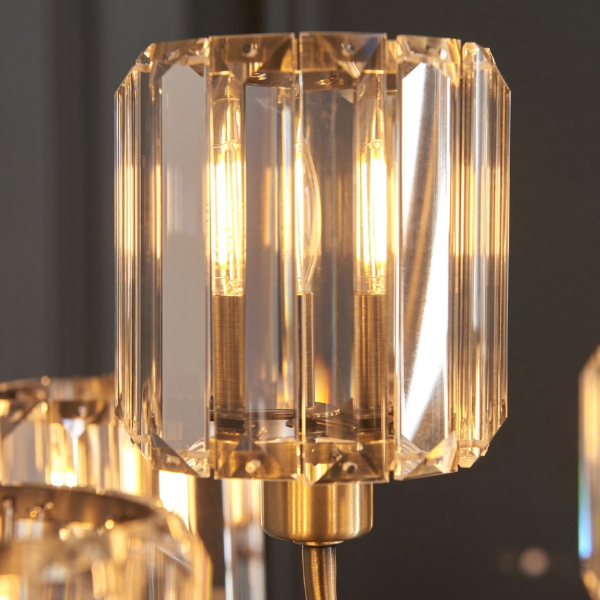 Endon 118934 - Luster na lancu BERENICE 9xE14/7W/230V zlatni