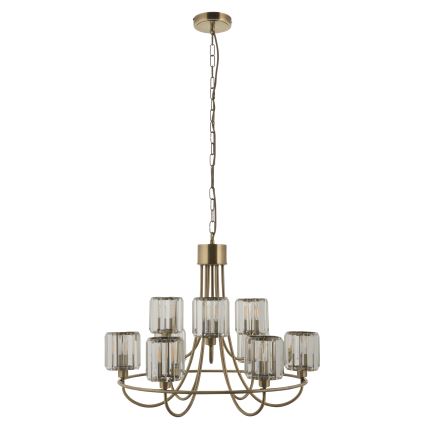 Endon 118934 - Luster na lancu BERENICE 9xE14/7W/230V zlatni