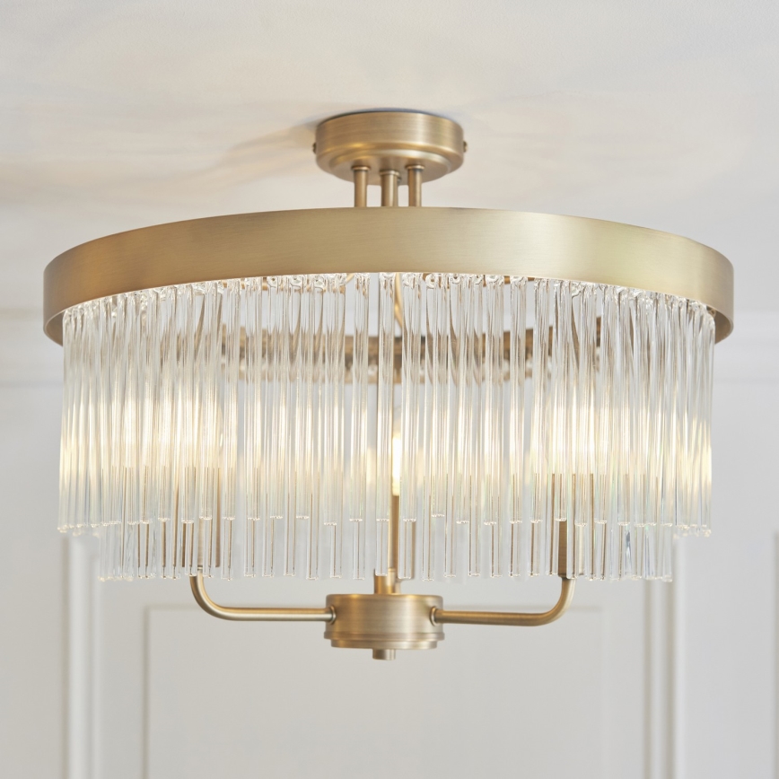Endon 119109 - Površinski stropni luster CLERMONT 3xE14/6W/230V mesing