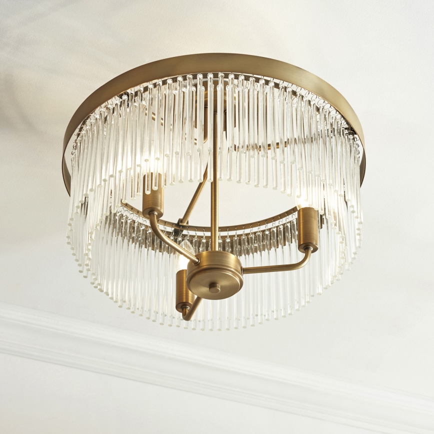 Endon 119109 - Površinski stropni luster CLERMONT 3xE14/6W/230V mesing