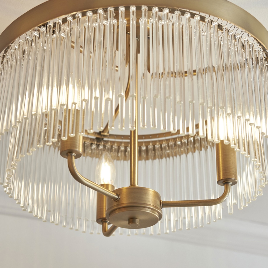 Endon 119109 - Površinski stropni luster CLERMONT 3xE14/6W/230V mesing