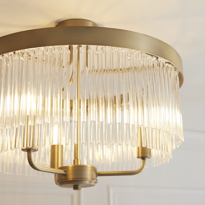 Endon 119109 - Površinski stropni luster CLERMONT 3xE14/6W/230V mesing
