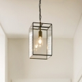 Endon 119141 - Luster na lancu HAMMOND 1xE27/10W/230V 21,5x21,5 cm mesing