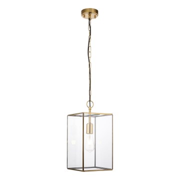 Endon 119141 - Luster na lancu HAMMOND 1xE27/10W/230V 21,5x21,5 cm mesing