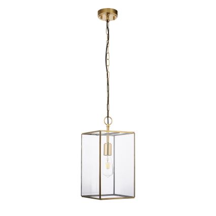 Endon 119141 - Luster na lancu HAMMOND 1xE27/10W/230V 21,5x21,5 cm mesing