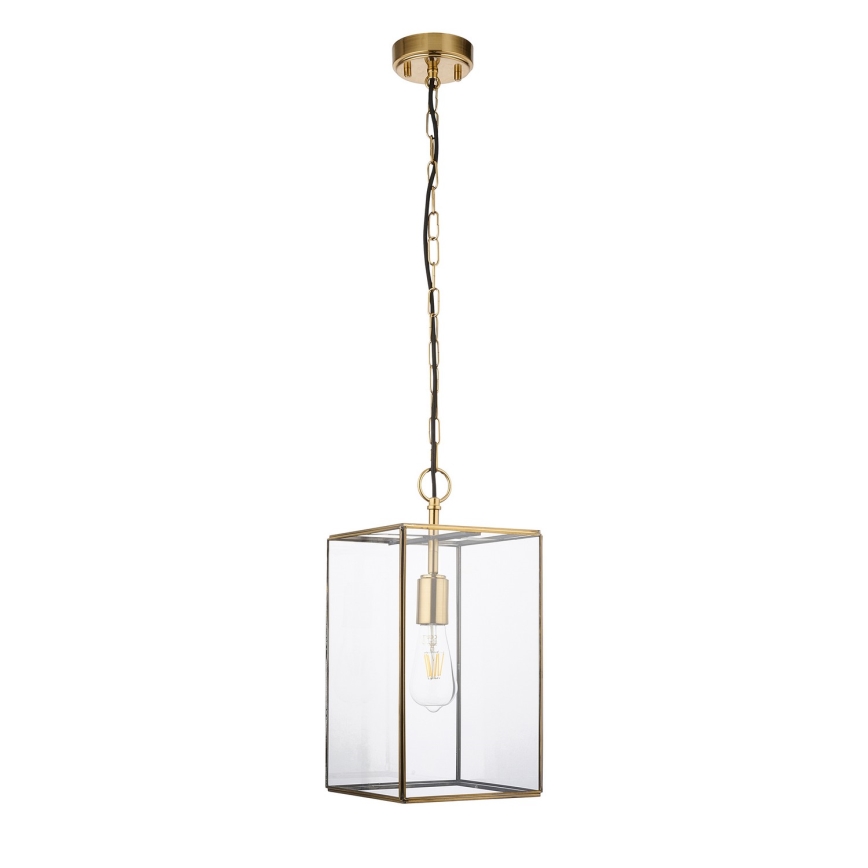 Endon 119141 - Luster na lancu HAMMOND 1xE27/10W/230V 21,5x21,5 cm mesing