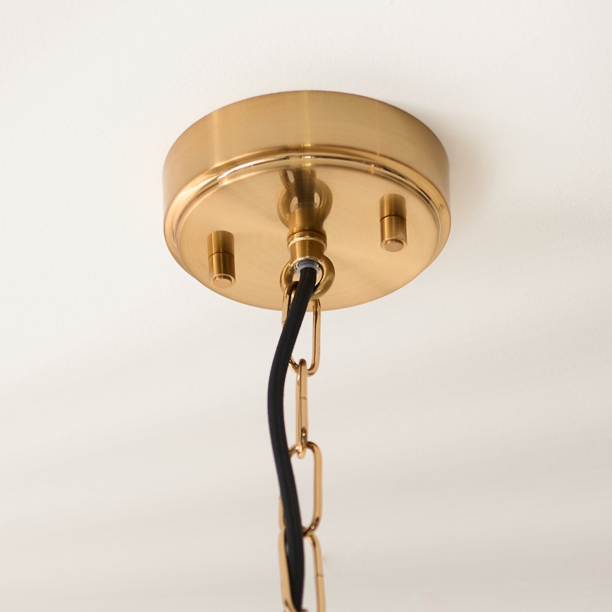 Endon 119141 - Luster na lancu HAMMOND 1xE27/10W/230V 21,5x21,5 cm mesing
