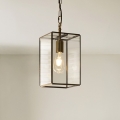 Endon 119142 - Luster na lancu HAMMOND 1xE27/10W/230V 17x17 cm mesing