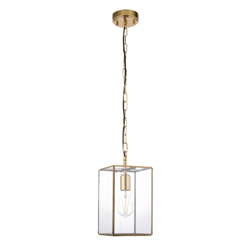 Endon 119142 - Luster na lancu HAMMOND 1xE27/10W/230V 17x17 cm mesing