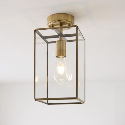 Endon 119143 - Površinski montirani luster HAMMOND 1xE27/10W/230V mesing