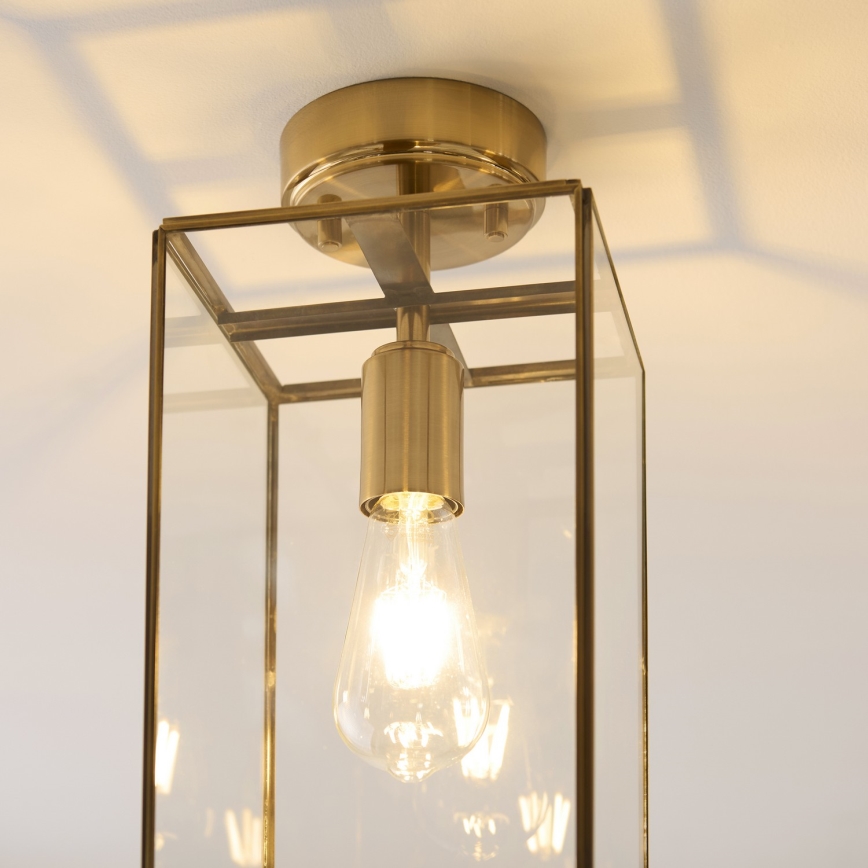 Endon 119143 - Površinski montirani luster HAMMOND 1xE27/10W/230V mesing