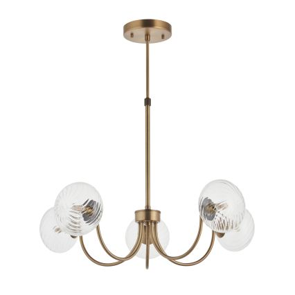 Endon 119210 - Luster na štapu HAGUE 5xG9/5W/230V mesing