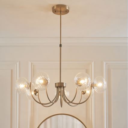 Endon 119224 - Luster na sajli HAGUE 7xG9/5W/230V mesing