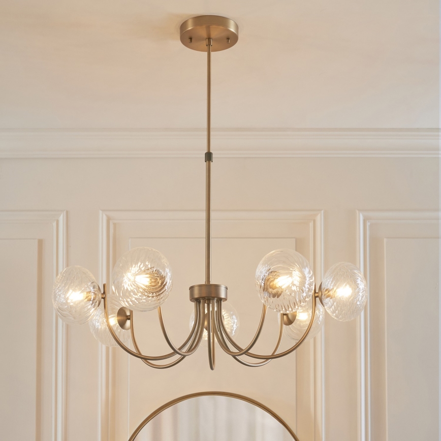 Endon 119224 - Luster na sajli HAGUE 7xG9/5W/230V mesing