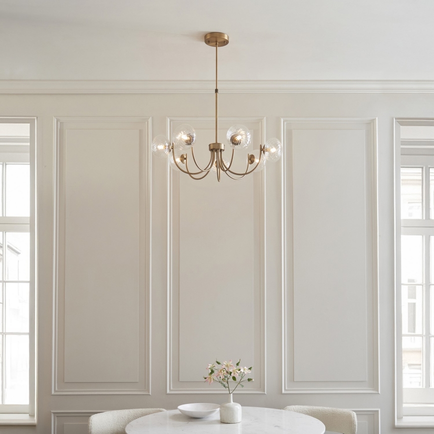 Endon 119224 - Luster na sajli HAGUE 7xG9/5W/230V mesing