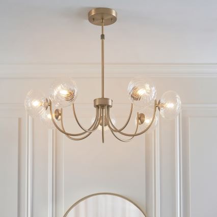 Endon 119224 - Luster na sajli HAGUE 7xG9/5W/230V mesing