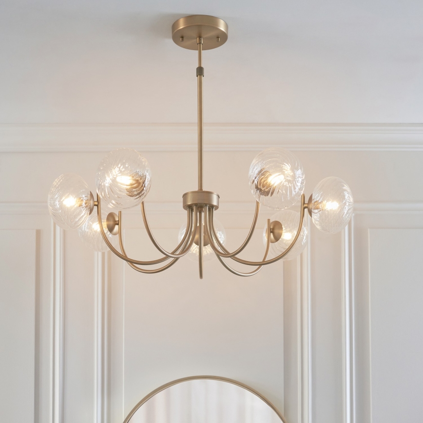 Endon 119224 - Luster na sajli HAGUE 7xG9/5W/230V mesing