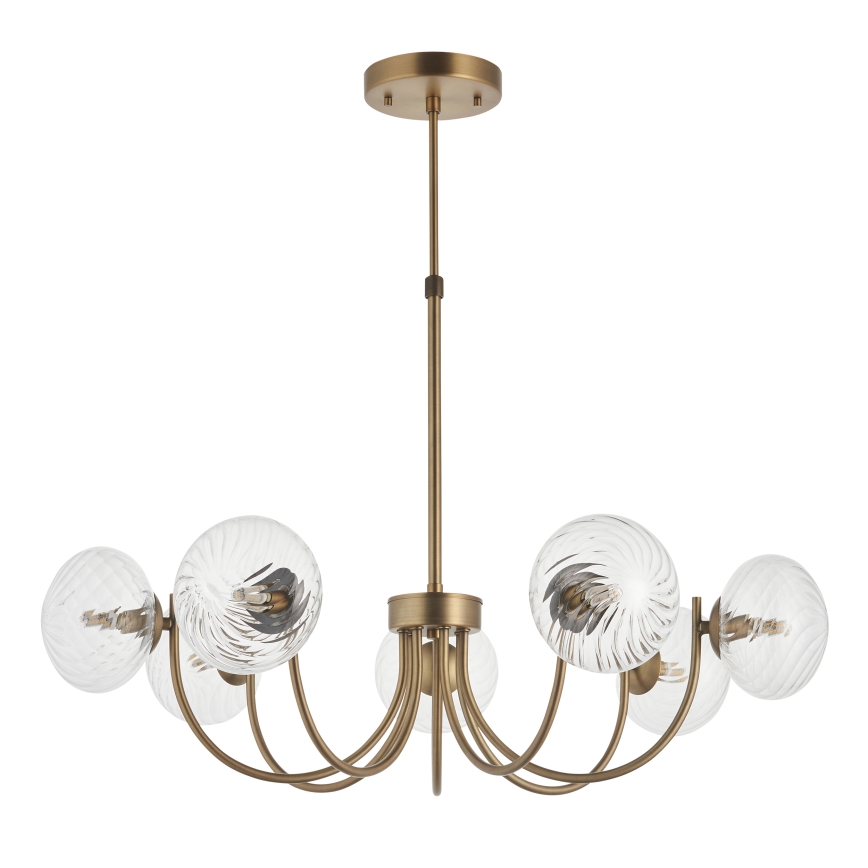 Endon 119224 - Luster na sajli HAGUE 7xG9/5W/230V mesing