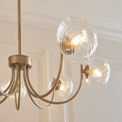 Endon 119224 - Luster na sajli HAGUE 7xG9/5W/230V mesing