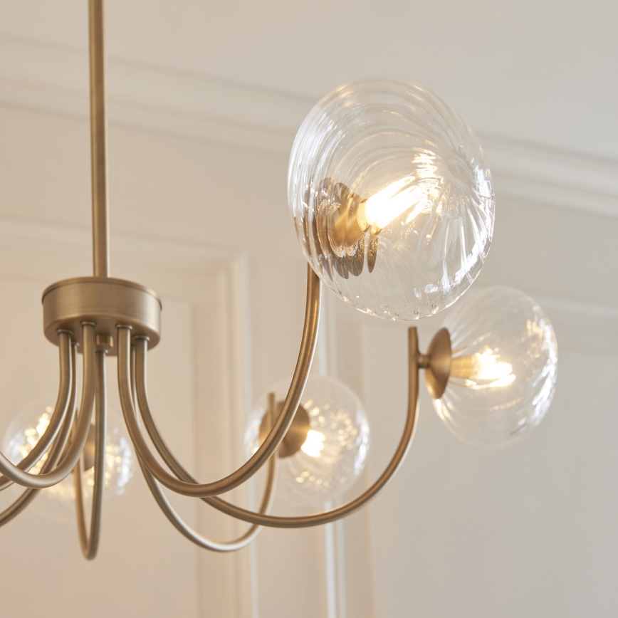 Endon 119224 - Luster na sajli HAGUE 7xG9/5W/230V mesing