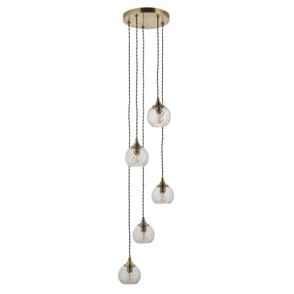 Endon 119435 - Luster na sajli ALLEGRA 5xE14/7W/230V mesing