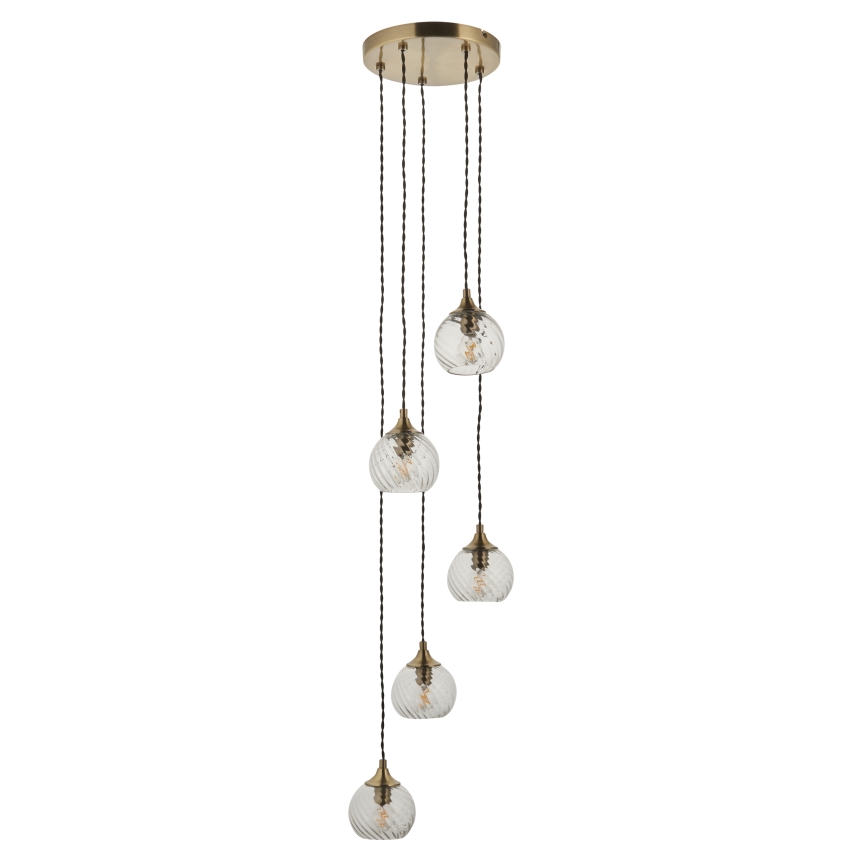 Endon 119435 - Luster na sajli ALLEGRA 5xE14/7W/230V mesing