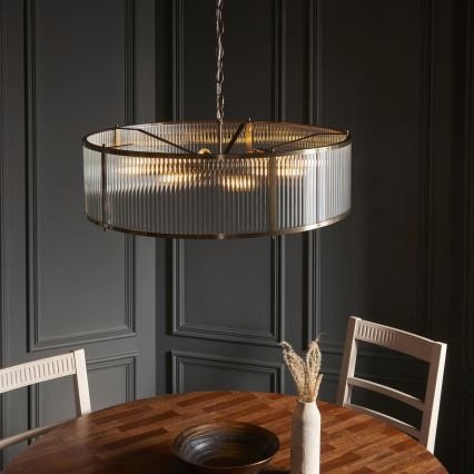 Endon 119455 - Luster na lancu RIDGETON 8xE14/7W/230V matni krom