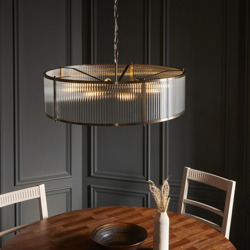 Endon 119455 - Luster na lancu RIDGETON 8xE14/7W/230V matni krom