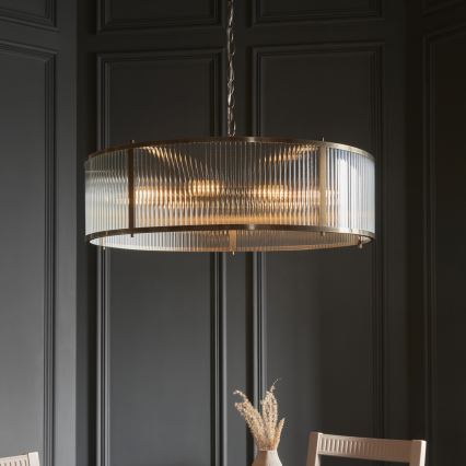 Endon 119455 - Luster na lancu RIDGETON 8xE14/7W/230V matni krom