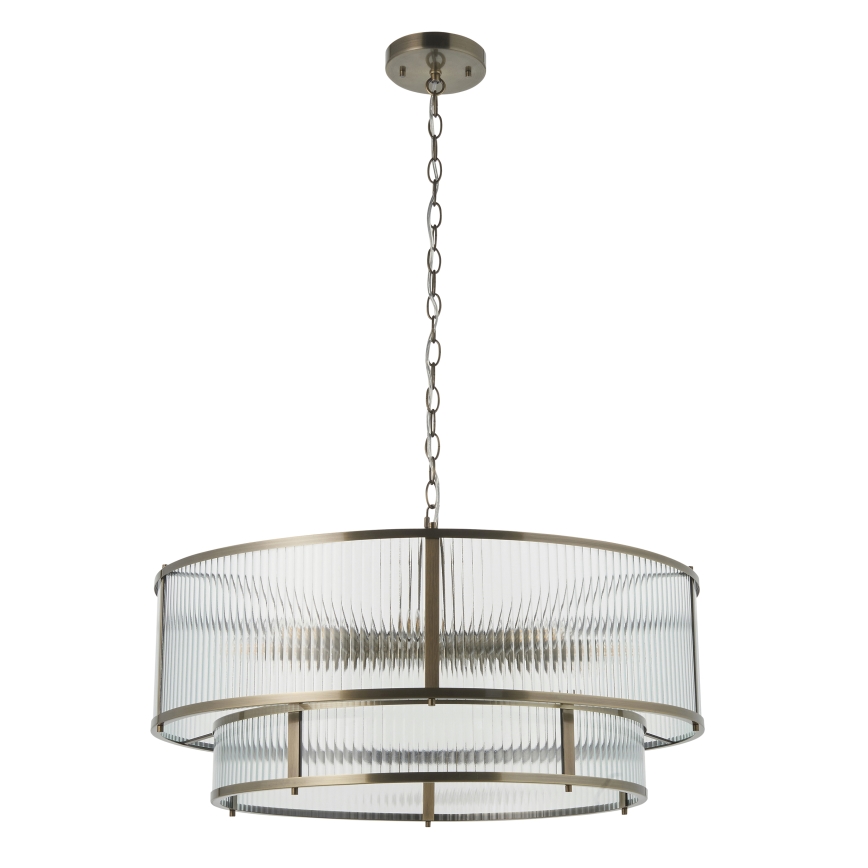 Endon 119456 - Luster na lancu RIDGETON 8xE14/7W/230V mesing