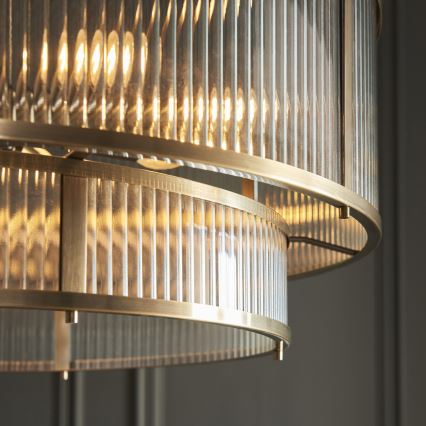 Endon 119456 - Luster na lancu RIDGETON 8xE14/7W/230V mesing