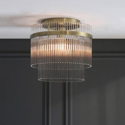 Endon 119492 - Plafonski luster MARIETTA 1xE27/10W/230V mesing/prozirno