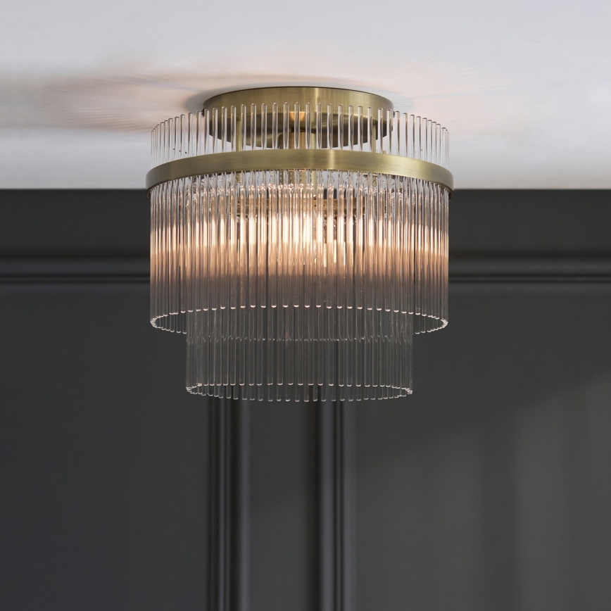 Endon 119492 - Plafonski luster MARIETTA 1xE27/10W/230V mesing/prozirno