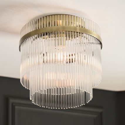 Endon 119492 - Plafonski luster MARIETTA 1xE27/10W/230V mesing/prozirno