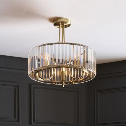 Endon 119609 - Luster na štapu VISCONTI 3xE14/6W/230V mesing