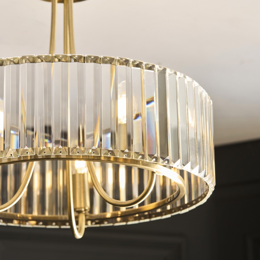 Endon 119609 - Luster na štapu VISCONTI 3xE14/6W/230V mesing