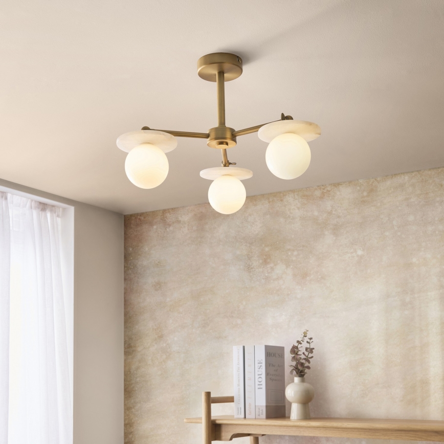 Endon 120036 - Luster na šipci CERCHIO 3xG9/5W/230V mesing