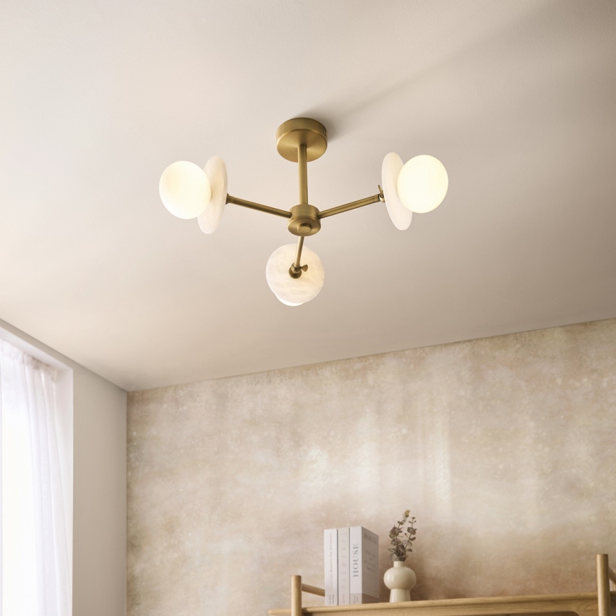 Endon 120036 - Luster na šipci CERCHIO 3xG9/5W/230V mesing