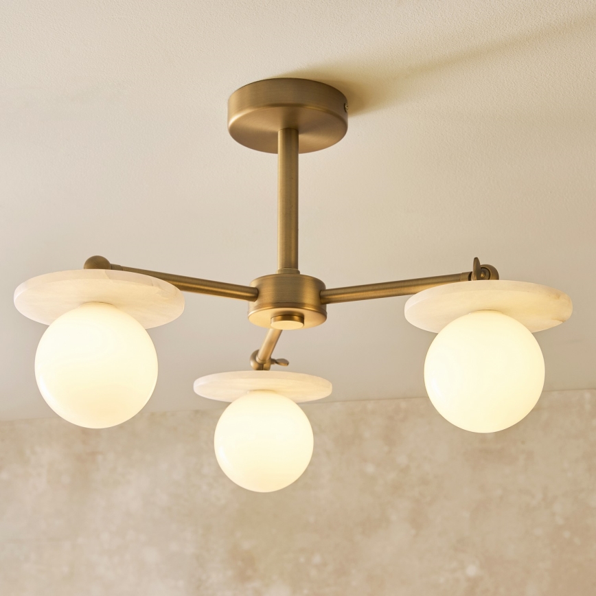 Endon 120036 - Luster na šipci CERCHIO 3xG9/5W/230V mesing