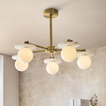 Endon 120037 - Luster na štapu CERCHIO 5xG9/5W/230V mesing