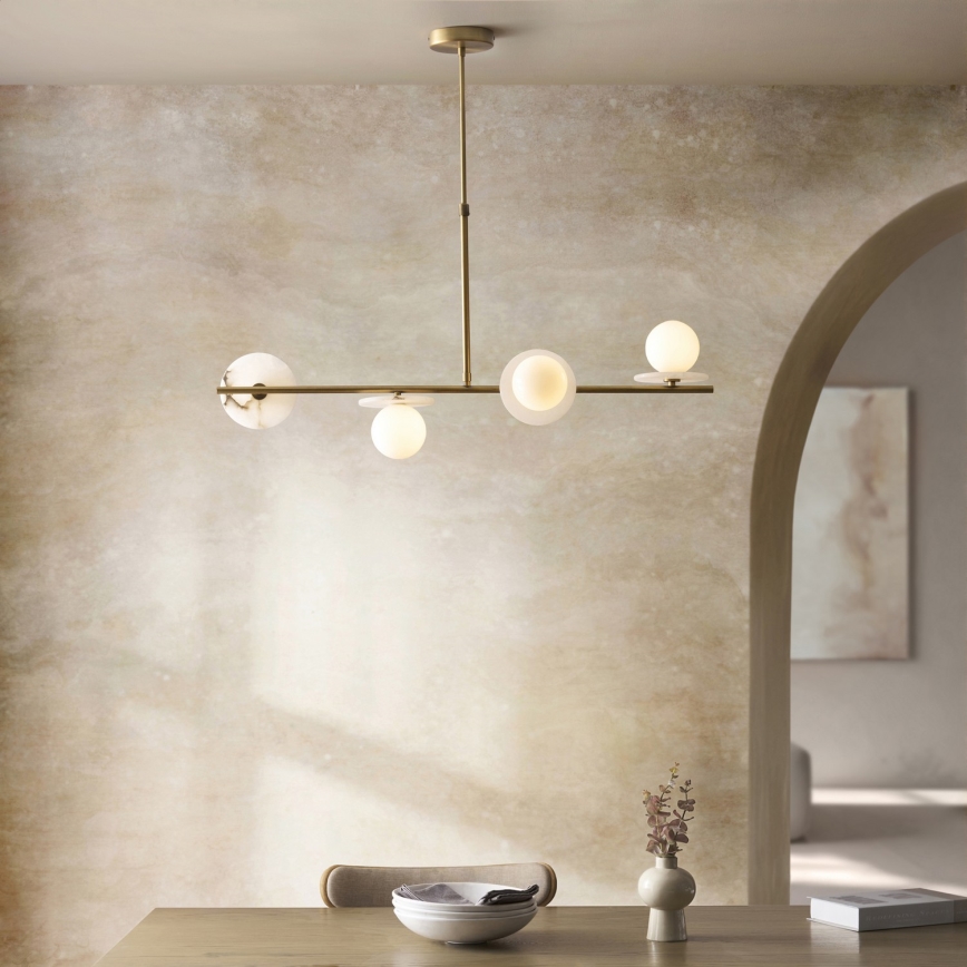 Endon 120038 - Luster na šipci CERCHIO 4xG9/5W/230V mesing