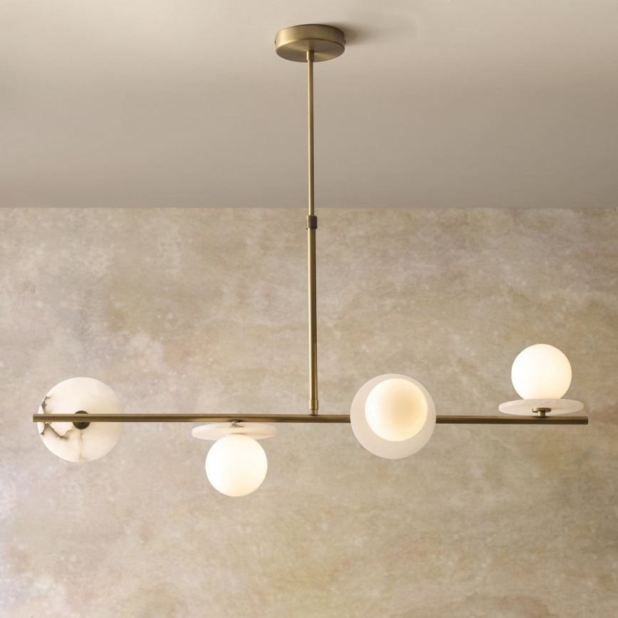 Endon 120038 - Luster na šipci CERCHIO 4xG9/5W/230V mesing