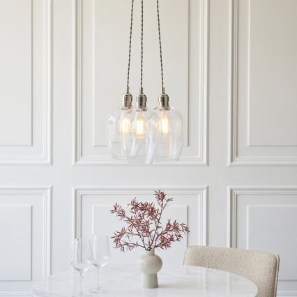 Endon 120644 - Luster na sajli 3xE27/10W/230V sjajni krom