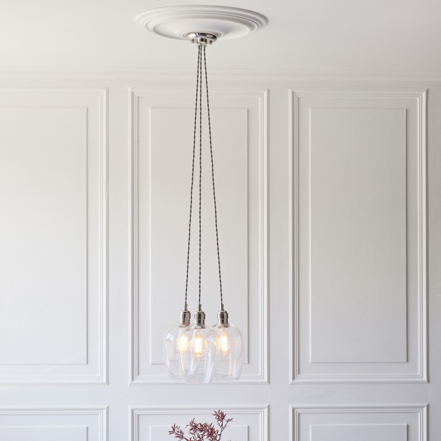 Endon 120644 - Luster na sajli 3xE27/10W/230V sjajni krom